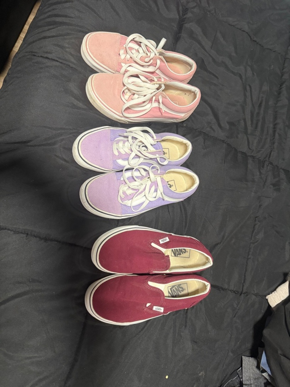Vans Kids Canvas Sneakers Trio - Pink, Lavender, Burgundy